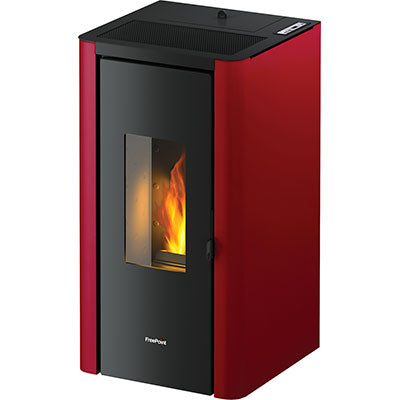 STUFA PELLET INDIGO EVO 7 FREEPOINT BORDEAUX KW 7 MM 465X455 H.MM 895