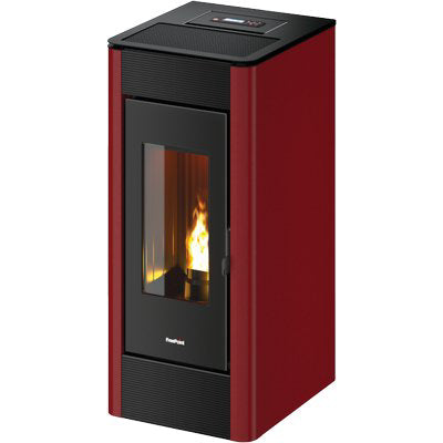 STUFA PELLET INDACO 11 FREEPOINT BORDEAUX KW 10,5 CANALIZZATA MM 477X552 H.MM 1008 Immagine principale del prodotto