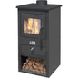 STUFA LEGNA ATHENA 11 MILLE NERO KW 10,7 MM 430X410 H.MM 860