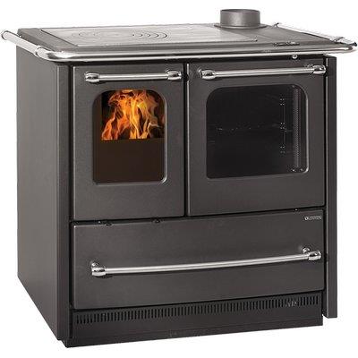 CUCINA LEGNA SOVRANA EASY EVO 2.0 LA NORDICA NERO ANTRACITE KW 7,5 MM 964X641 H.MM 848