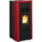 STUFA PELLET GIUSY PLUS EVO 2.0 EXTRAFLAME BORDEAUX KW 7,5 CANALIZZATA MM 498X504 H.MM 1022