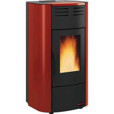 TERMO STUFA PELLET RAFFAELLA IDRO H15 EXTRAFLAME BORDEAUX KW 18,1 MM 633X626 H.MM 1176 Immagine principale del prodotto
