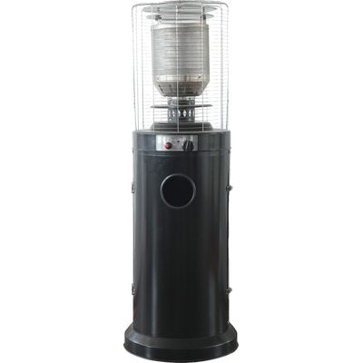 STUFA GAS GPL SHORT ROUND PATIO FLAME DOMUS NERO KW 13 H.CM 136 + RUOTE Immagine principale del prodotto