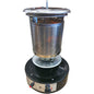 BRUCIATORE STUFA GAS GPL SHORT ROUND PATIO DOMUS NERO KW 11 H.CM 135