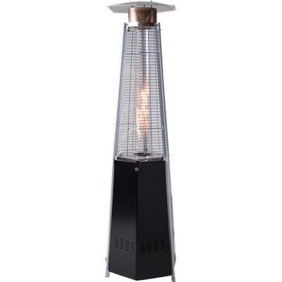 STUFA GAS GPL PIRAMIDE ESAGONALE + RUOTE DOMUS NERO KW 5/12 CM 48X48 H.CM 195 Immagine principale del prodotto
