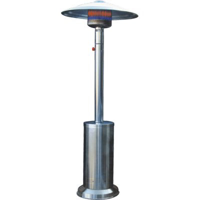 STUFA GAS GPL A FUNGO + RUOTE DOMUS ACCIAIO KW 5/12