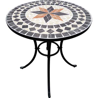 TAVOLO MOSAICO CAPRI DOMUS CM 60 H.CM 70 BASE ACCIAIO VERN Immagine principale del prodotto
