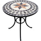 TAVOLO MOSAICO CAPRI DOMUS CM 60 H.CM 70 BASE ACCIAIO VERN