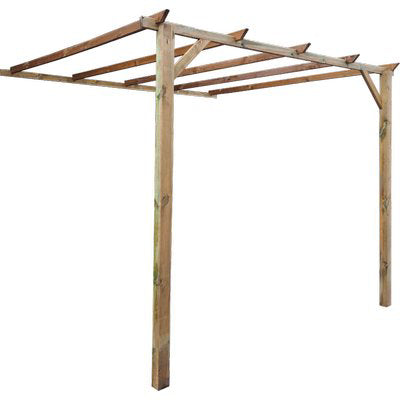 PERGOLA A MURO LEGNO EURO DOMUS PINO IMPREGNATO MT 2,8X3 H.MT 2,3 Immagine principale del prodotto