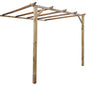 PERGOLA A MURO LEGNO EURO DOMUS PINO IMPREGNATO MT 2,8X3 H.MT 2,3