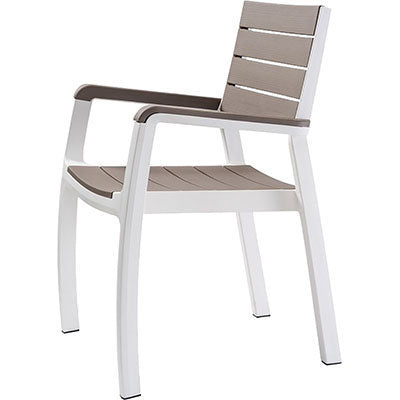 SEDIA HARMONY + BRACCIOLI KETER PP BIANCO CAPPUCCINO CM 58X58 H.CM 86 Immagine principale del prodotto