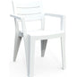 SEDIA JULIE + BRACCIOLI KETER PP BIANCO CM 61,5X58,5 H.CM 79