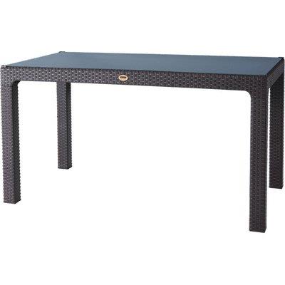 TAVOLO RATTAN KRETA DOMUS PP ANTRACITE CM 120X70 H.CM 78