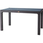 TAVOLO RATTAN KRETA DOMUS PP ANTRACITE CM 120X70 H.CM 78