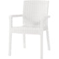SEDIA RATTAN KRETA + BRACCIOLI DOMUS PP BIANCO CM 58X75 H.CM 85