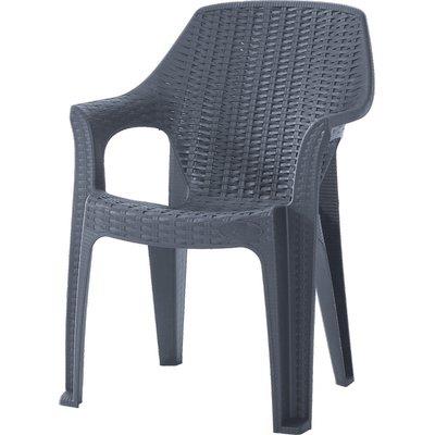 SEDIA RATTAN THERA + BRACCIOLI DOMUS PP ANTRACITE CM 58X75 H.CM 85 Immagine principale del prodotto