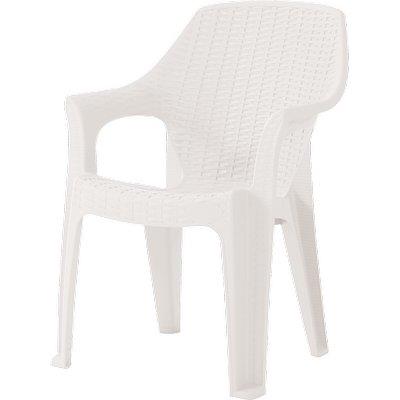 SEDIA RATTAN THERA + BRACCIOLI DOMUS PP BIANCO CM 58X75 H.CM 85 Immagine principale del prodotto