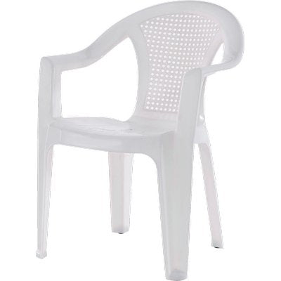 SEDIA MILOS + BRACCIOLI DOMUS PP BIANCO CM 53X45 H.CM 77 Immagine principale del prodotto
