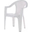 SEDIA MILOS + BRACCIOLI DOMUS PP BIANCO CM 53X45 H.CM 77