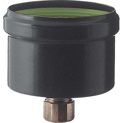 TAPPO + SCARICO CONDENSA PELLET NERO OPACO SAVE CM  8 + MANICOTTO OTTONE Immagine principale del prodotto