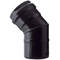 GOMITO PELLET 45° NERO OPACO SAVE CM 10
