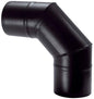 GOMITO PELLET 90° NERO OPACO SAVE CM  8