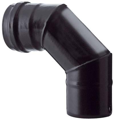 GOMITO PELLET 90° NERO OPACO SAVE CM 10 Immagine principale del prodotto
