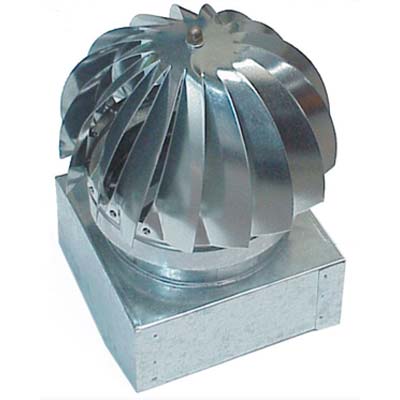VENTOLINO GIREVOLE BASE QUADRA ZINCATO CM 22X22 Immagine principale del prodotto