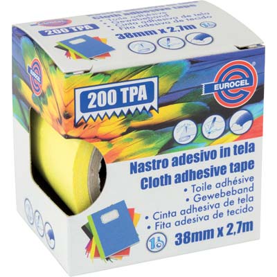 NASTRO ADESIVO TELATO 200 TPA EUROCEL GIALLO MM 38 ML 2,7