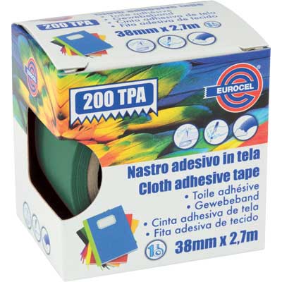 NASTRO ADESIVO TELATO 200 TPA EUROCEL VERDE MM 38 ML 2,7