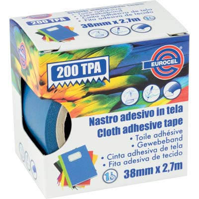 NASTRO ADESIVO TELATO 200 TPA EUROCEL BLU MM 38 ML 2,7 Immagine principale del prodotto