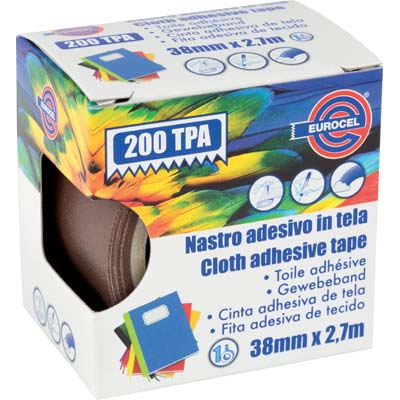 NASTRO ADESIVO TELATO 200 TPA EUROCEL MARRONE MM 38 ML 2,7