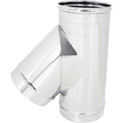 TUBO A TEE 135° MMF ACCIAIO INOX AISI 304 CM 25