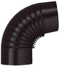GOMITO LEGNA 90° CLASSIC NERO OPACO SAVE CM 10