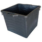 MASTELLONE QUADRATO NERO ICS LDPE LT 60 CM 48X48 H.CM 37 + MANICI