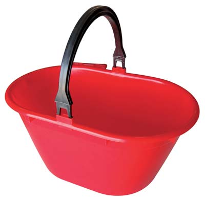 CESTA RACCOLTA OVALE MANICO FISSO ICS PPL ROSSO LT 20