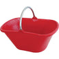 CESTA RACCOLTA OVALE MANICO FISSO STEFANPLAST PPL/ACCIAIO ROSSO LT 25