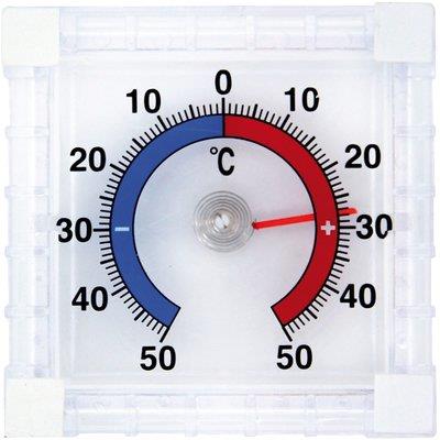 TERMOMETRO FINESTRA THERM32 VELAMP PP TRASPARENTE -50/+50°C  CM 7,5X7,5 Immagine principale del prodotto