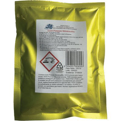 METABISOLFITO POTASSICO ENOLOGICO E224 GR 250