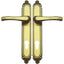 MANIGLIA EXPORT PLACCA FORO SAGOMATO OTTONE BRONZATA SFUMATA Q8 I.MM 90 CF=PZ 2