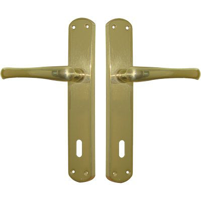 MANIGLIA RIO FORO PATENT OTTONE LUCIDO Q8 I.MM 70 CF=PZ 2