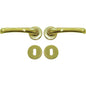 MANIGLIA RIO ROSETTA FORO PATENT OTTONE LUCIDO Q8 CF=PZ 2