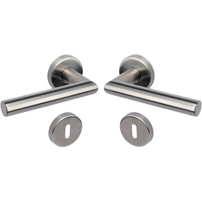 MANIGLIA NOVANTA ROSETTA FORO PATENT COTTALI ACCIAIO INOX SATINATO CF=PZ 2 Immagine principale del prodotto