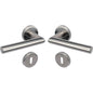 MANIGLIA NOVANTA ROSETTA FORO PATENT COTTALI ACCIAIO INOX SATINATO CF=PZ 2