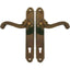 MANIGLIA BAROCCO PLACCA FORO SAGOMATO OTTONE BRONZATA Q8 I.MM 90 CF=PZ 2