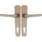 MANIGLIA GABRY PLACCA FORO SAGOMATO ALLUMINIO BRONZATO PLACCA Q8 I.MM 90 CF=PZ 2
