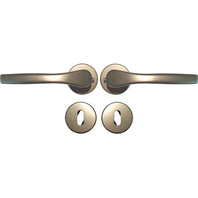 MANIGLIA GABRY ROSETTA FORO PATENT ALLUMINIO BRONZATO Q8 CF=PZ 2