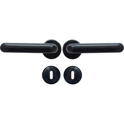 MANIGLIA KING ROSETTA FORO PATENT RESINA NERA Q8 CF=PZ 2