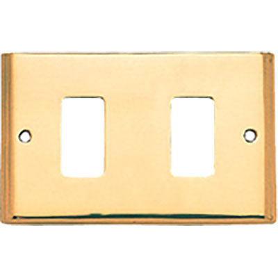 PLACCA COPRIFRUTTI COTTALI OTTONE POSTI 2 MM 125X74 MAGIC/VENUS Immagine principale del prodotto