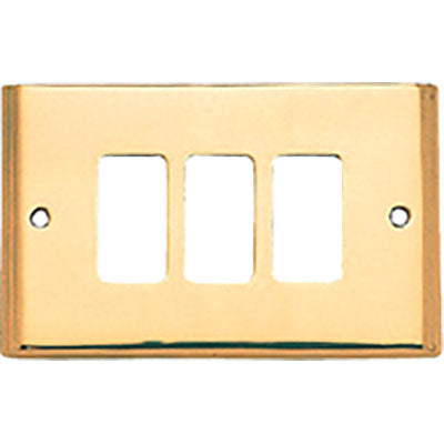 PLACCA COPRIFRUTTI COTTALI OTTONE POSTI 3 MM 125X74 MAGIC/VENUS Immagine principale del prodotto